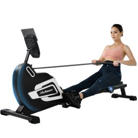 Magnetic Rowing Machine Folding Rower with 14 Level Resistance Adjustable, LCD Monitor and Tablet Holder for Foldable Rower Home Gym Cardio Workout