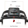 Compact Easy Folding Treadmill Motorized Running Jogging Machine with Audio Speakers and Incline Adjuster