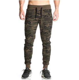 Men Fitted Jogger Pants Gym Workout Running Sweatpants With Zipper Bottom (Color: 1, size: L)