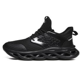 Men Sport Running Shoes Breathable Walking Jogging Sneakers Mens Training Sneakers Comfortable Athletic Trainers Chaussure Homme (Color: BLACK, size: 42)