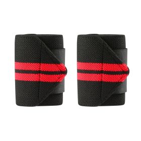 2PCS Wrist Straps 15" Adjustable Unisex Wrist Support Braces with Thumb Loops (Color: Red)