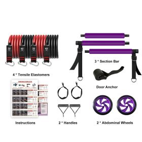 Portable Home Gym Core Strength Training Equipment for Men and Women (Color: Purple, Type: Weights Accessories)