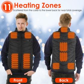 Heated Vest Electric USB Jacket Men Women Heating Coat Thermal Body Warmer Wear with 3 Temperature Levels (size: XL)