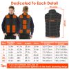 Heated Vest Electric USB Jacket Men Women Heating Coat Thermal Body Warmer Wear with 3 Temperature Levels