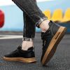 Spring Summer Autumn Winter Casual Sneaker Men Lightweight Flat Waterproof Non-slip Soft Bottom Work Retro Leather Shoes Outdoor